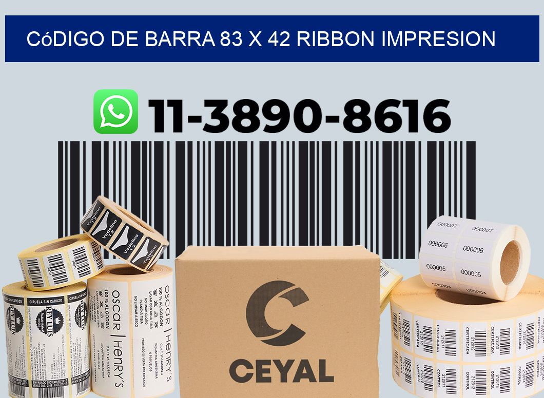 código de barra 83 x 42 ribbon impresion