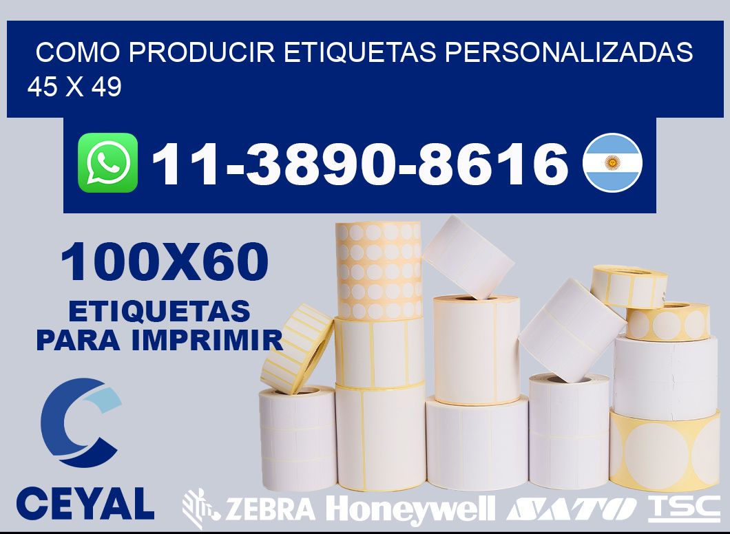 como producir etiquetas personalizadas 45 x 49