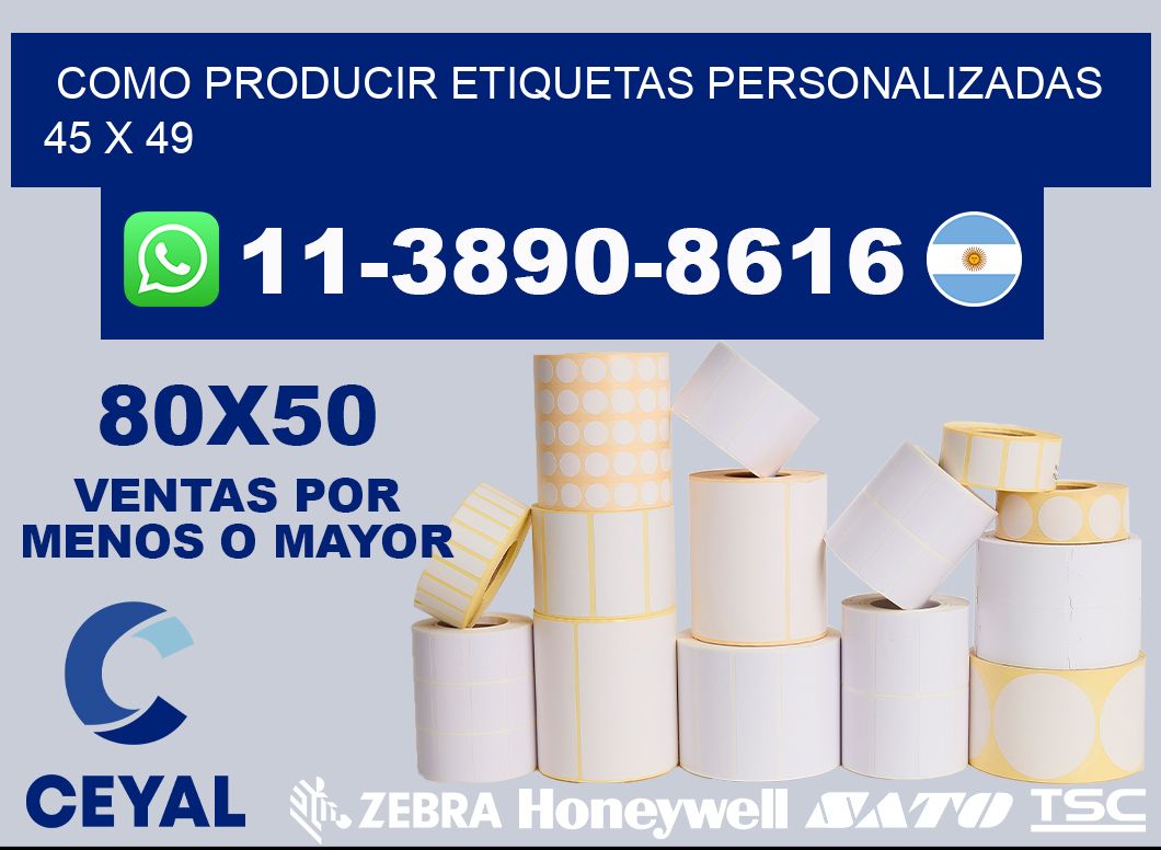 como producir etiquetas personalizadas 45 x 49