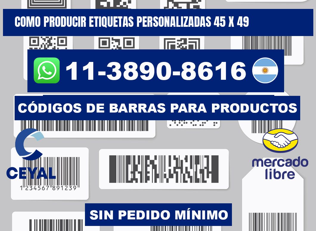 como producir etiquetas personalizadas 45 x 49