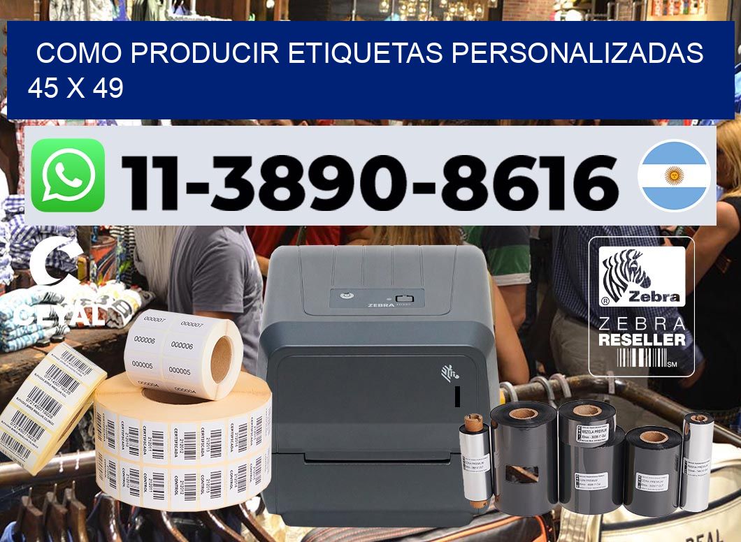como producir etiquetas personalizadas 45 x 49