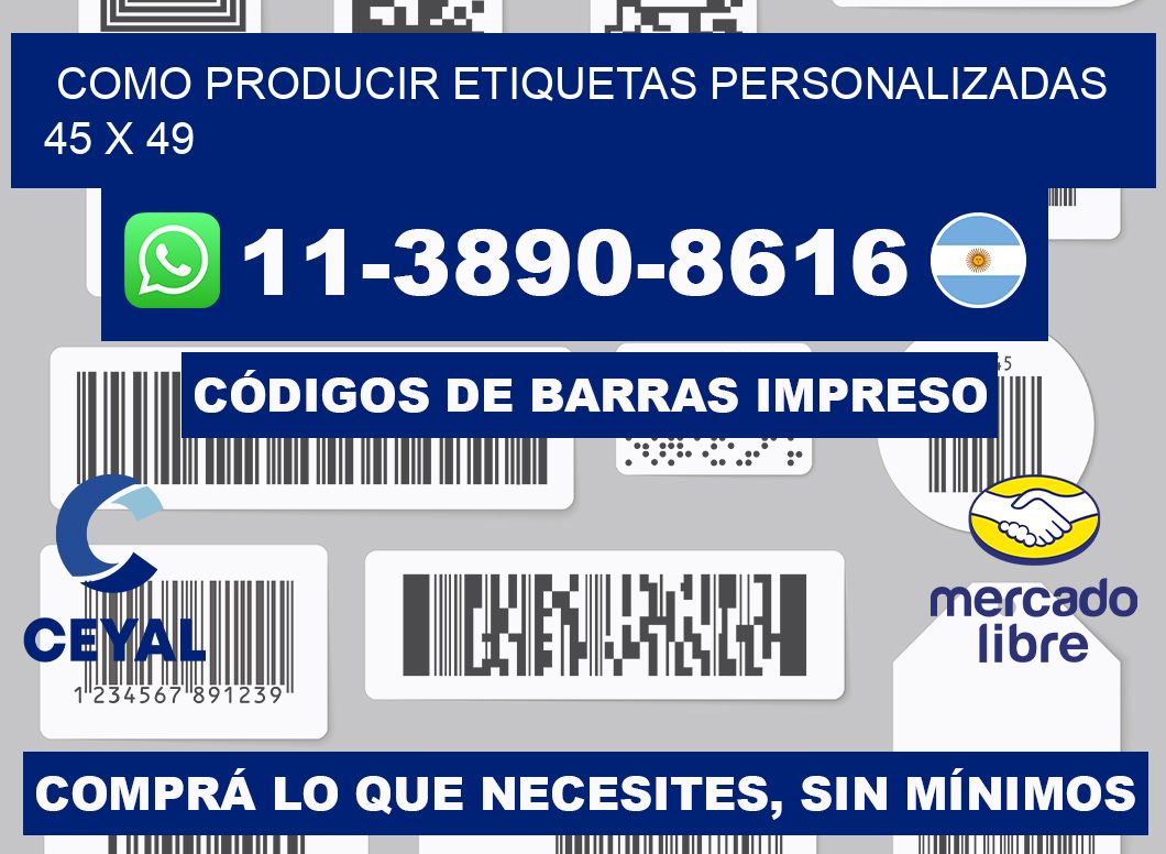como producir etiquetas personalizadas 45 x 49
