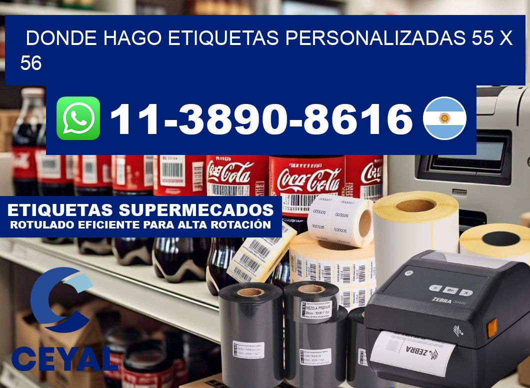 donde hago etiquetas personalizadas 55 x 56