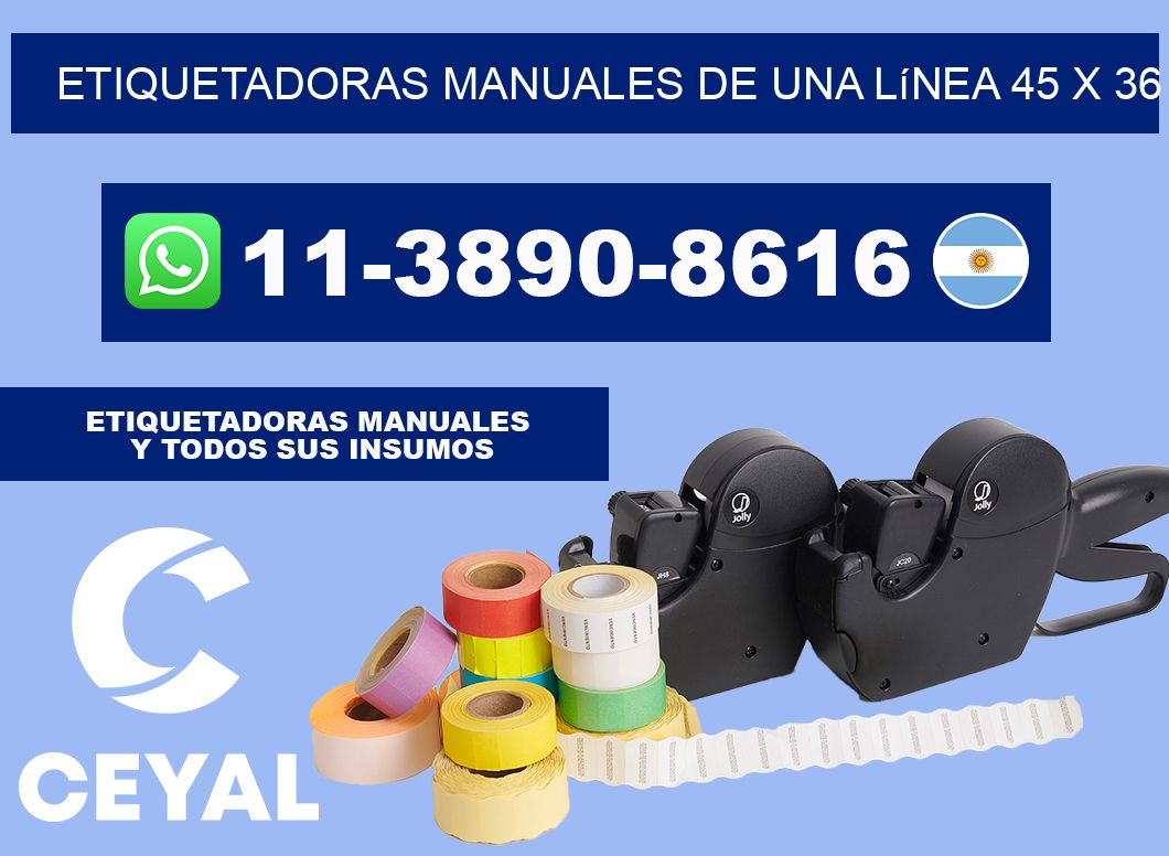 etiquetadoras manuales de una línea 45 x 36