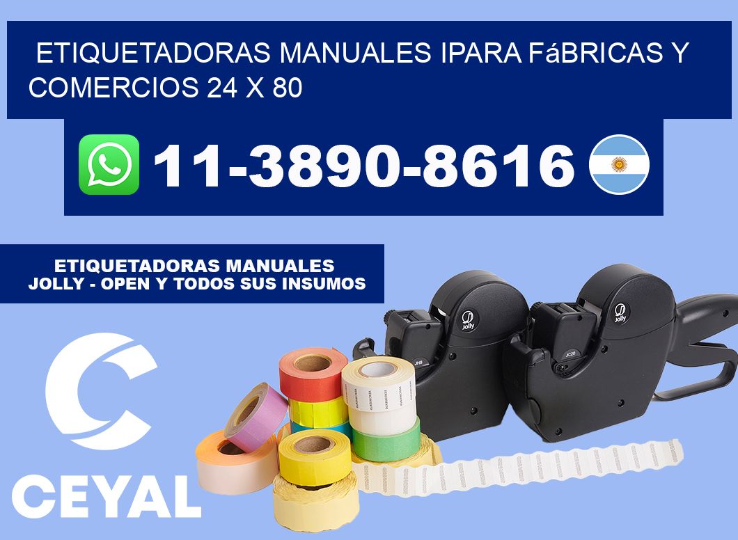 etiquetadoras manuales ipara fábricas y comercios 24 x 80