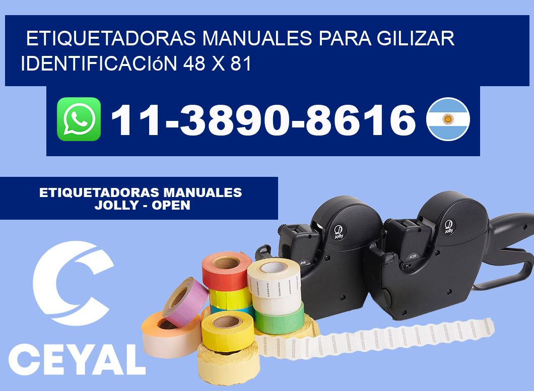 etiquetadoras manuales para gilizar identificación 48 x 81