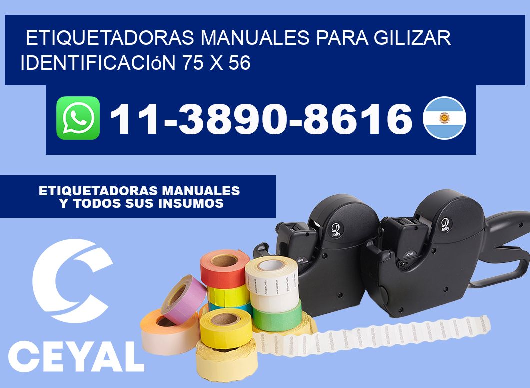 etiquetadoras manuales para gilizar identificación 75 x 56