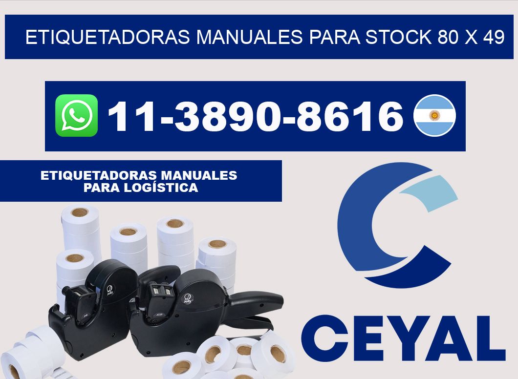etiquetadoras manuales para stock 80 x 49