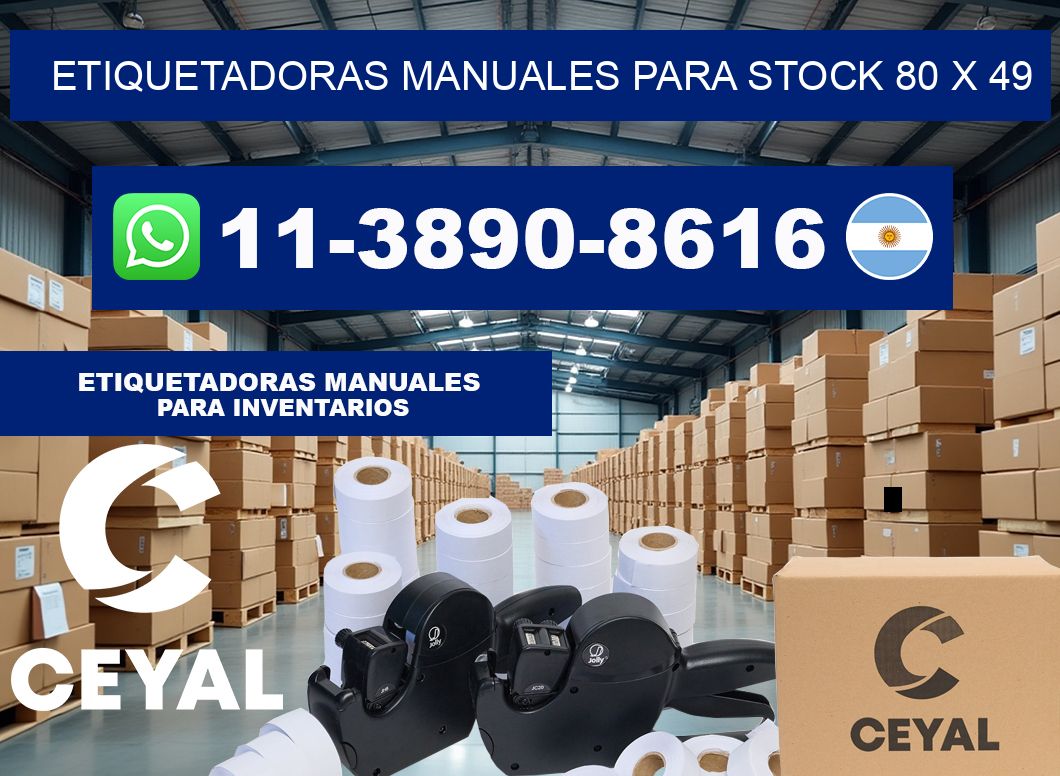 etiquetadoras manuales para stock 80 x 49