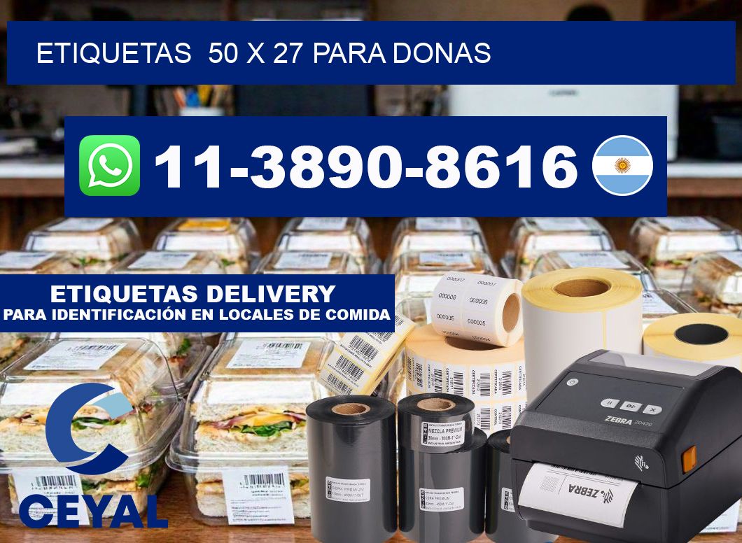 etiquetas 50 x 27 para Donas