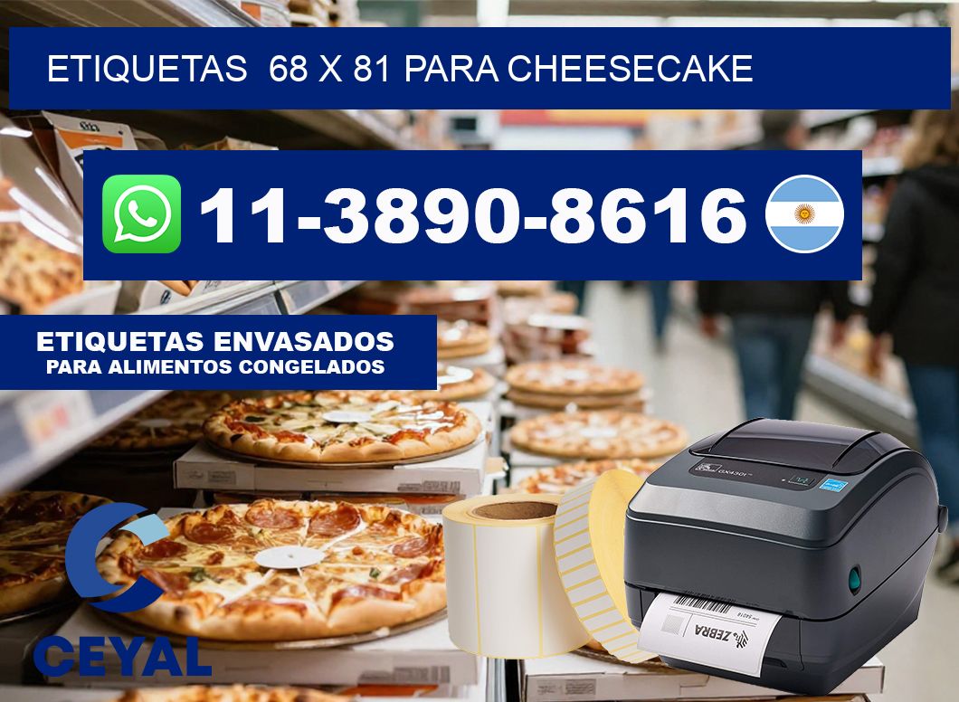 etiquetas  68 x 81 para Cheesecake