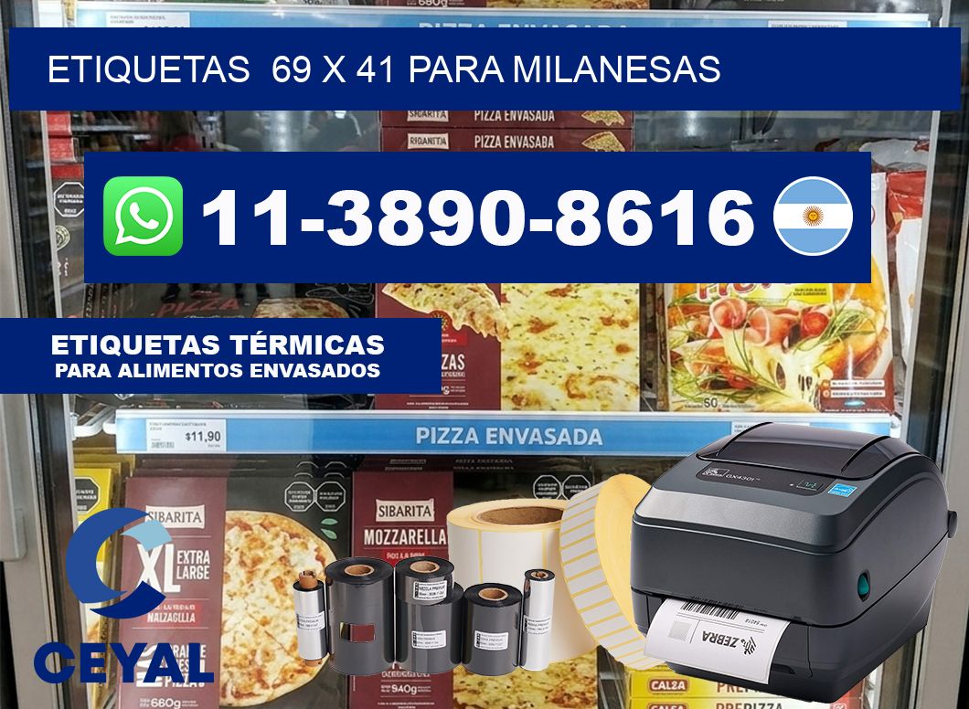 etiquetas  69 x 41 para Milanesas