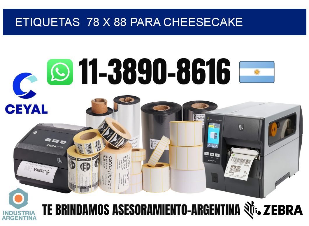 etiquetas  78 x 88 para Cheesecake