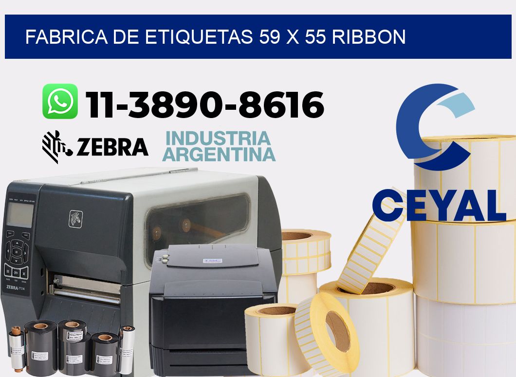 fabrica de etiquetas 59 x 55 ribbon