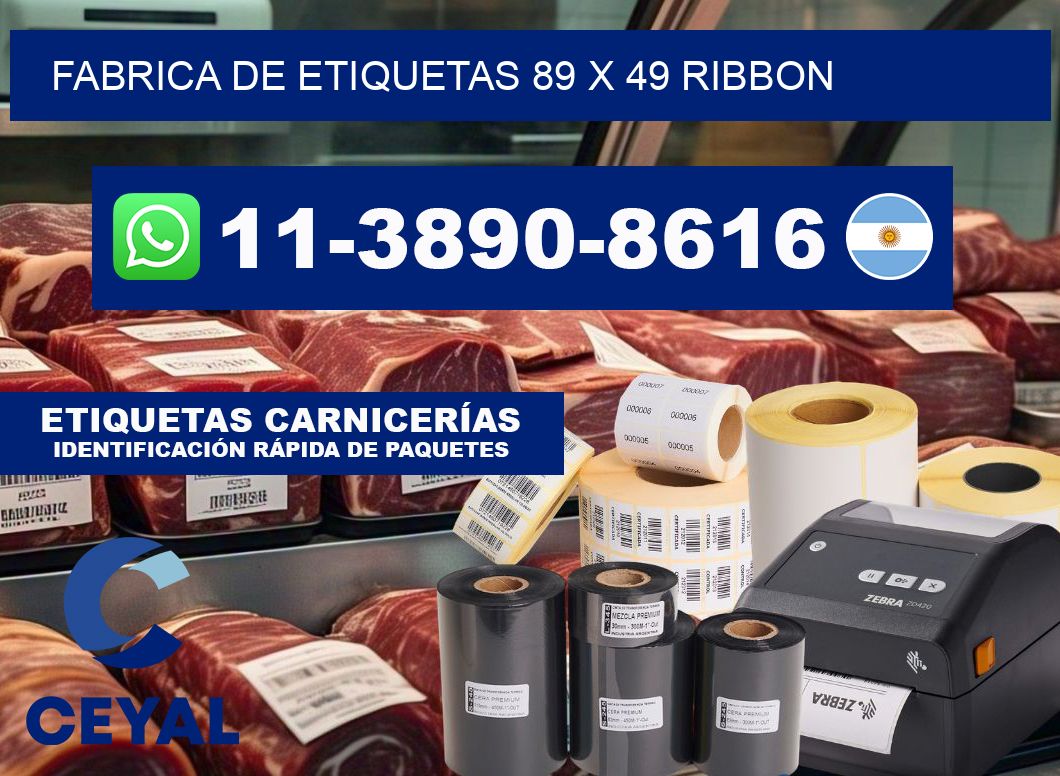 fabrica de etiquetas 89 x 49 ribbon