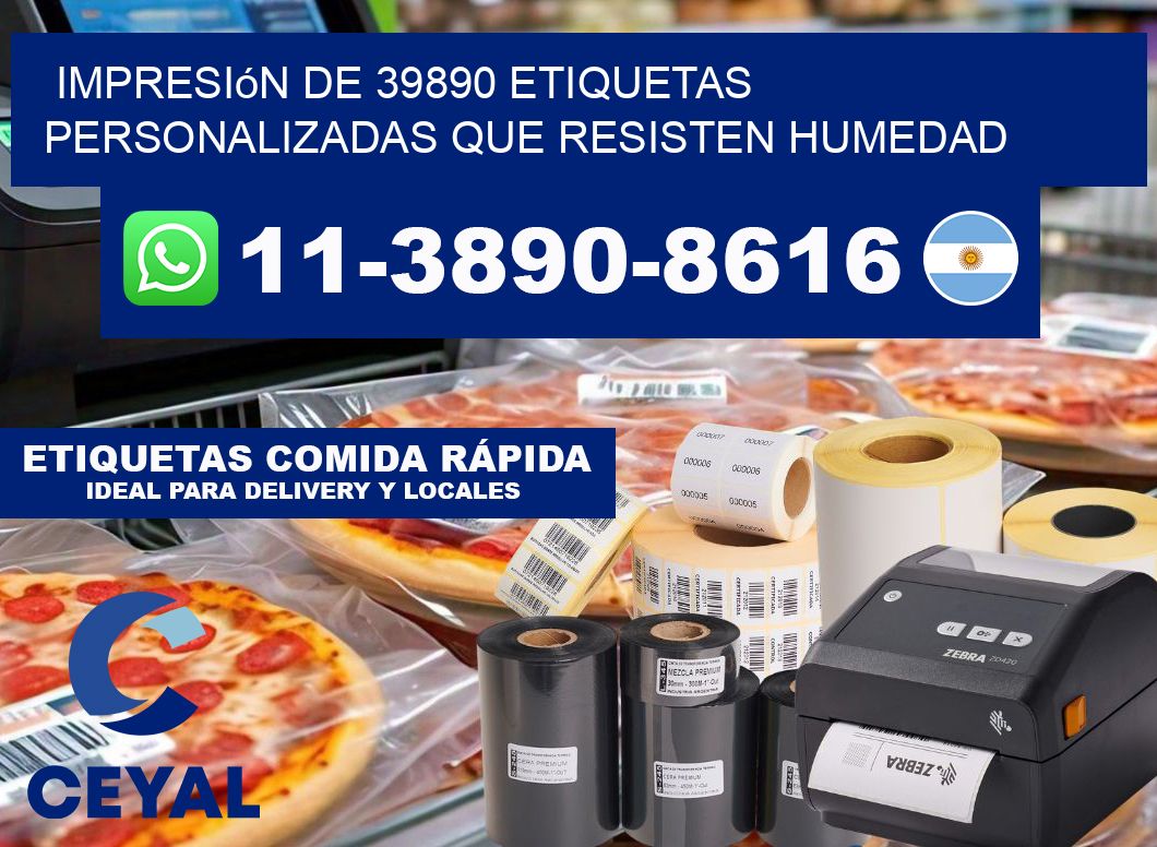 impresión de 39890 etiquetas personalizadas que resisten humedad