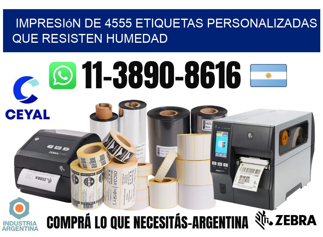 impresión de 4555 etiquetas personalizadas que resisten humedad