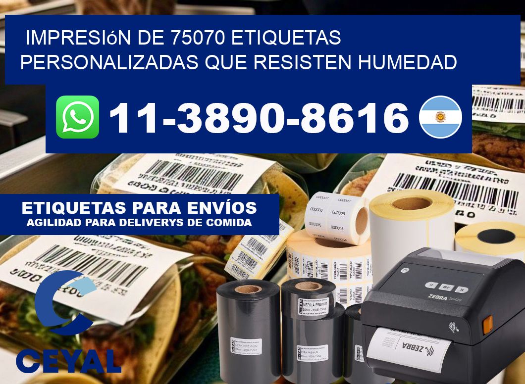 impresión de 75070 etiquetas personalizadas que resisten humedad