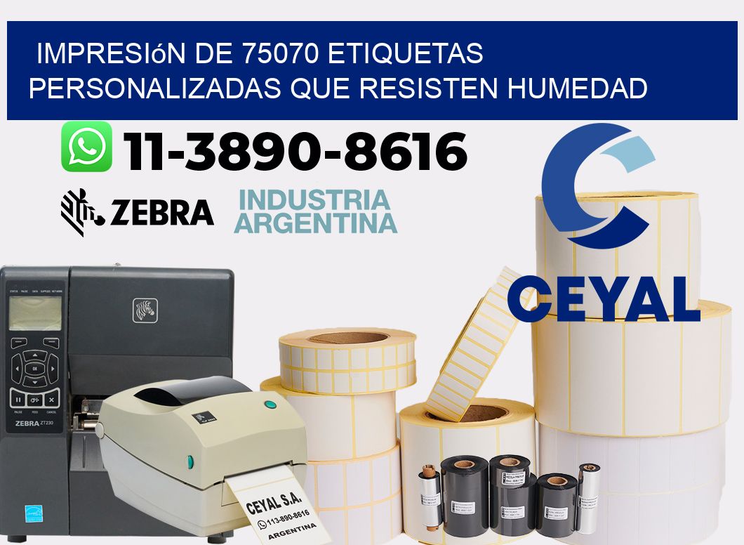 impresión de 75070 etiquetas personalizadas que resisten humedad