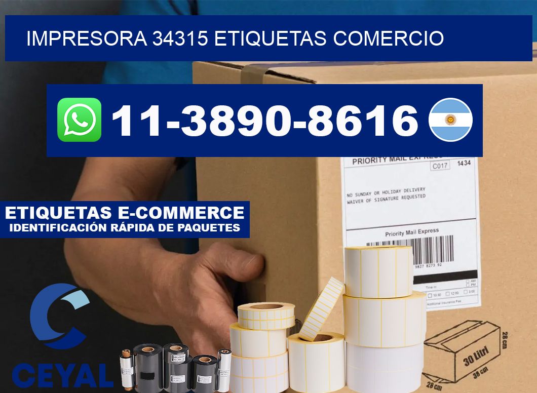 impresora 34315 etiquetas comercio