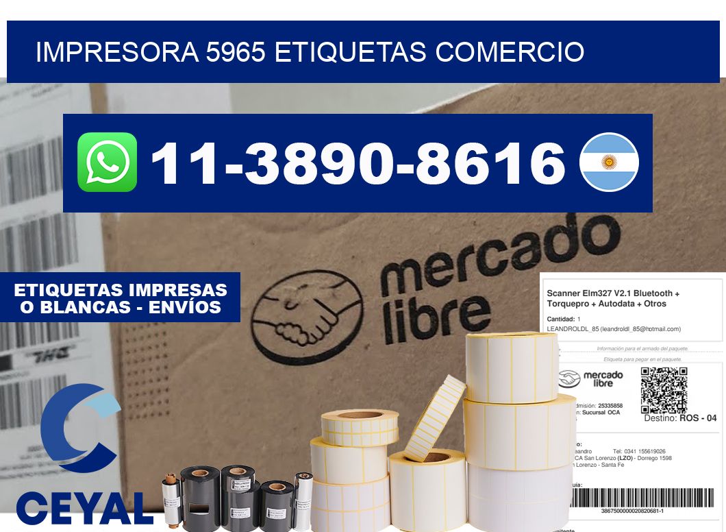 impresora 5965 etiquetas comercio