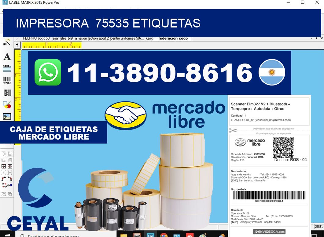 impresora 75535 etiquetas