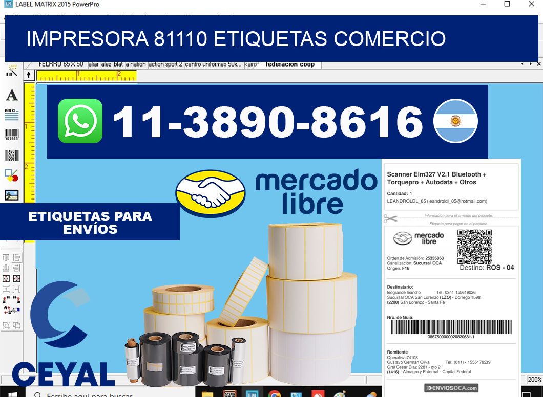 impresora 81110 etiquetas comercio