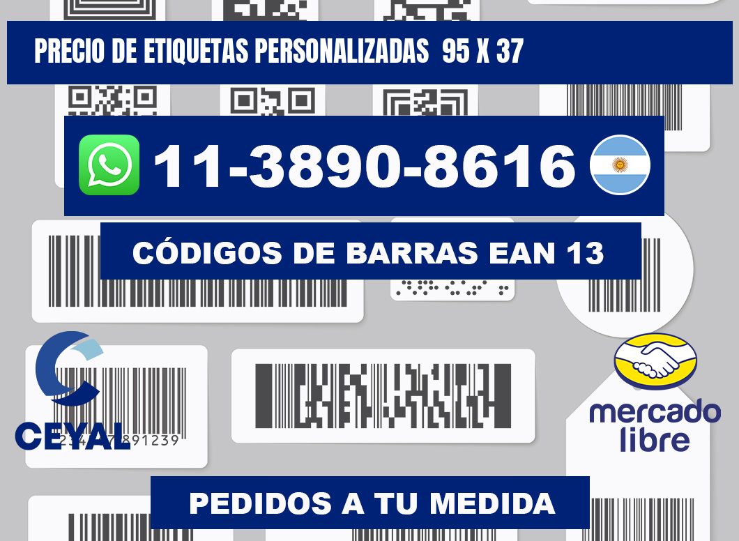 precio de etiquetas personalizadas  95 x 37