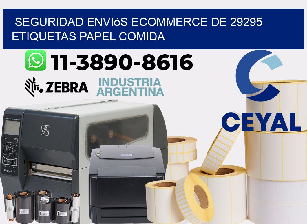 seguridad enviós ecommerce de 29295 etiquetas papel comida