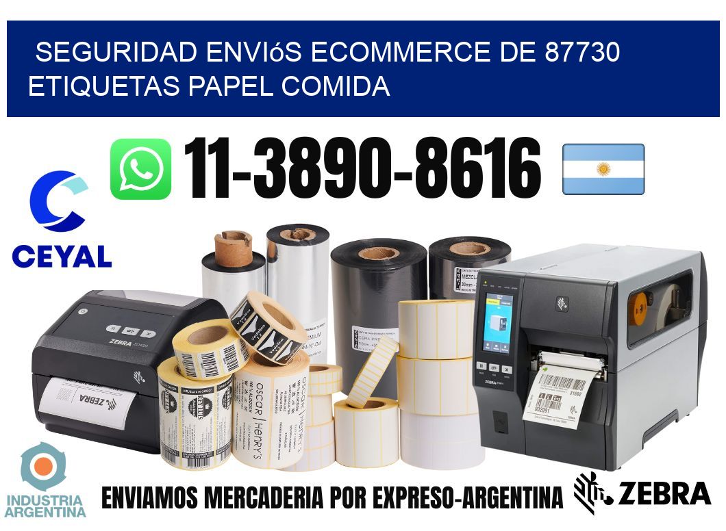 seguridad enviós ecommerce de 87730 etiquetas papel comida