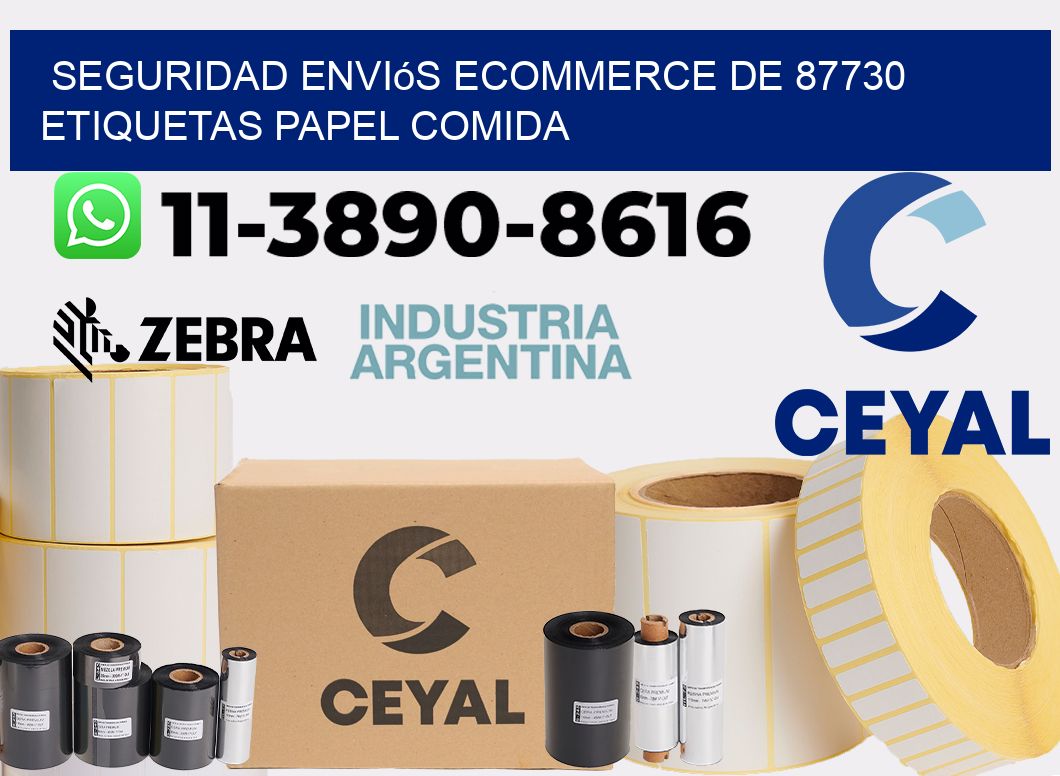 seguridad enviós ecommerce de 87730 etiquetas papel comida