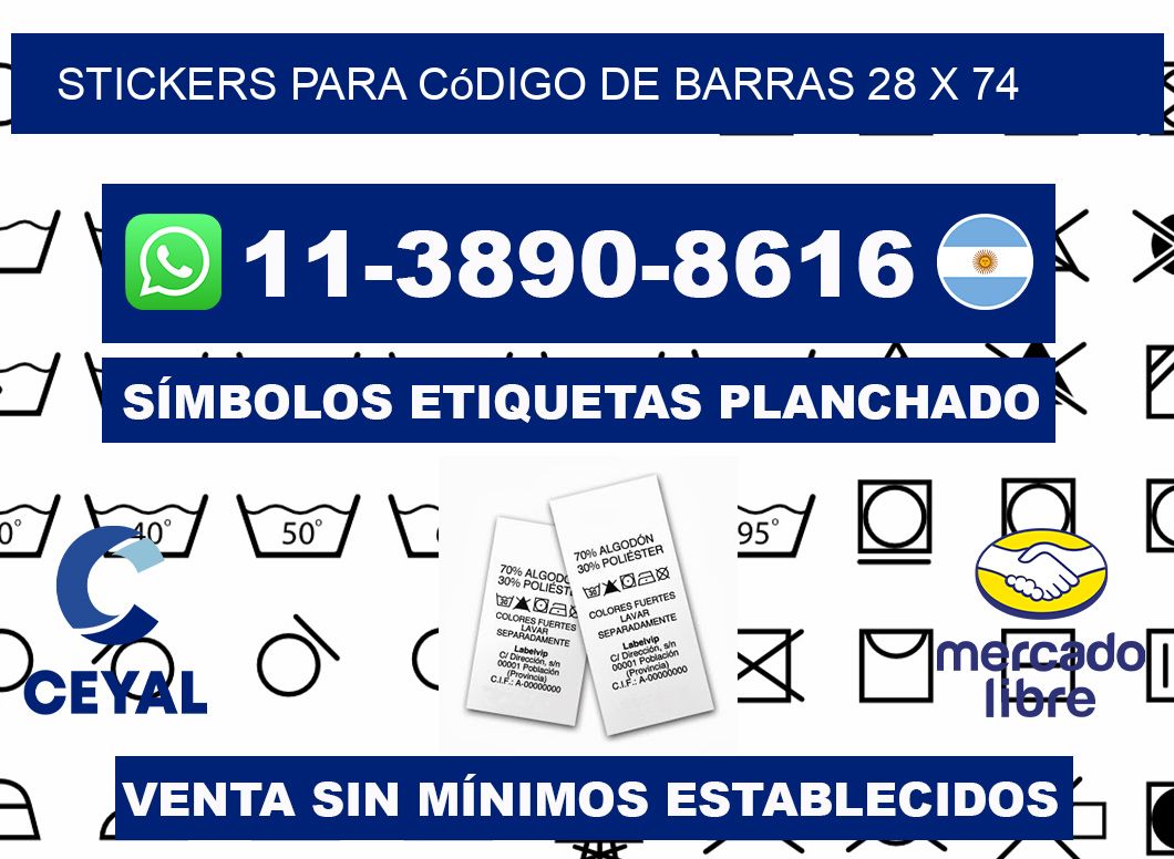 stickers para código de barras 28 x 74