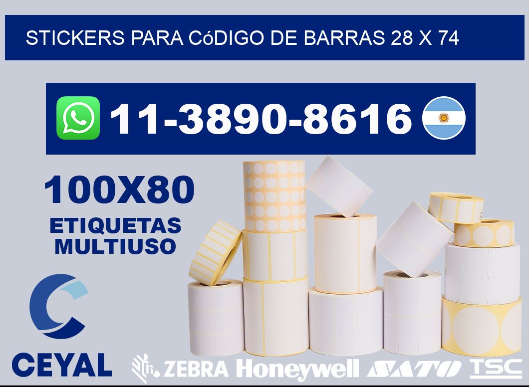 stickers para código de barras 28 x 74