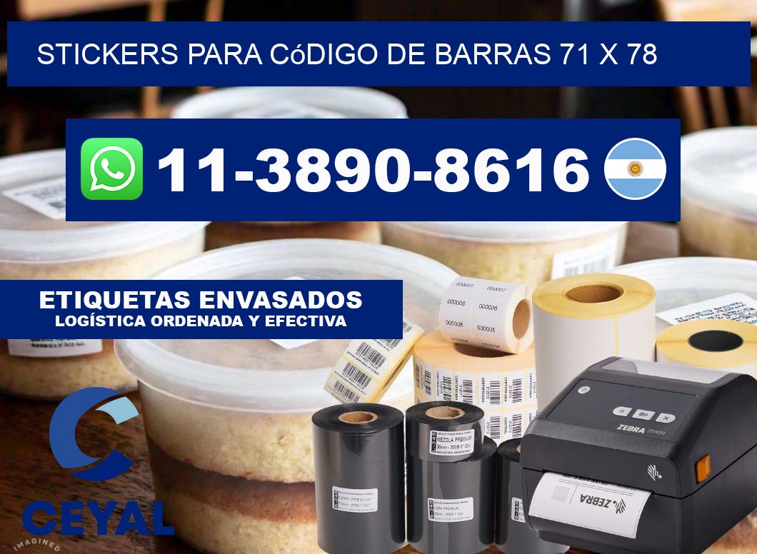 stickers para código de barras 71 x 78