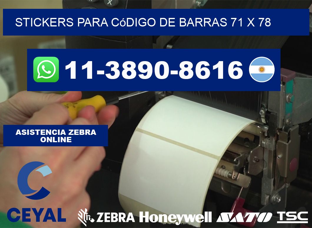 stickers para código de barras 71 x 78