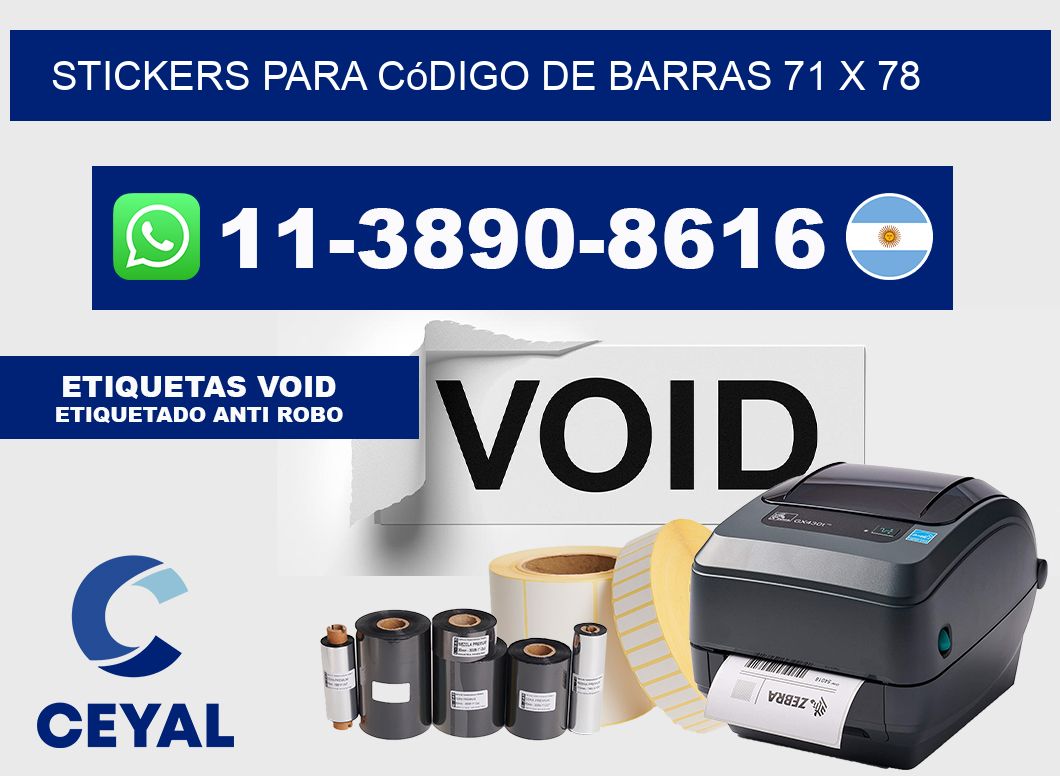 stickers para código de barras 71 x 78