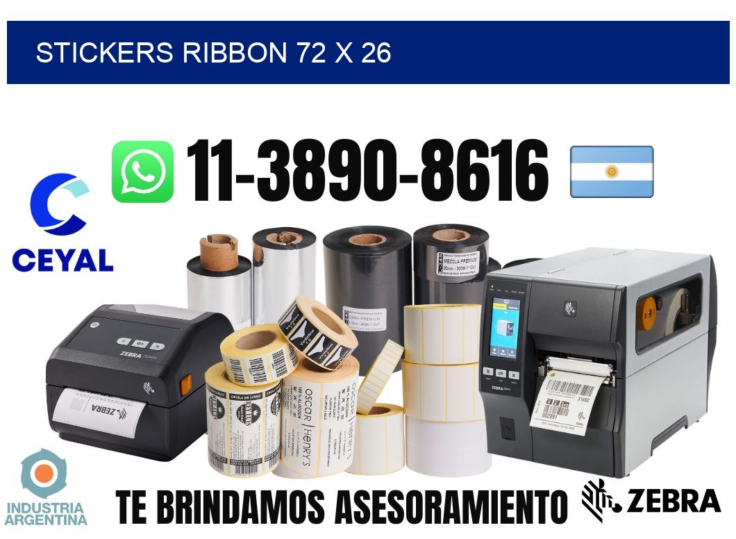 stickers ribbon 72 x 26