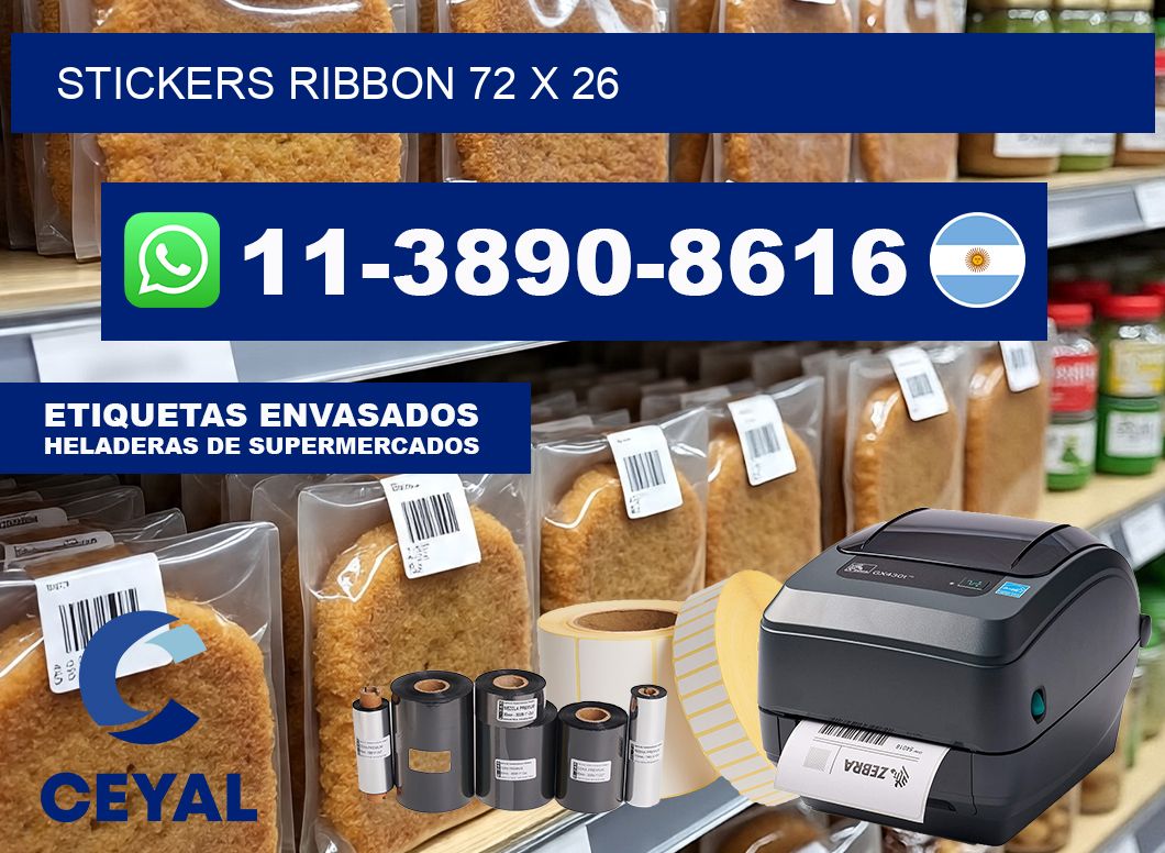 stickers ribbon 72 x 26