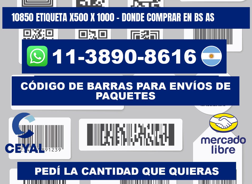 10850 etiqueta x500 x 1000 - Donde Comprar en bs as