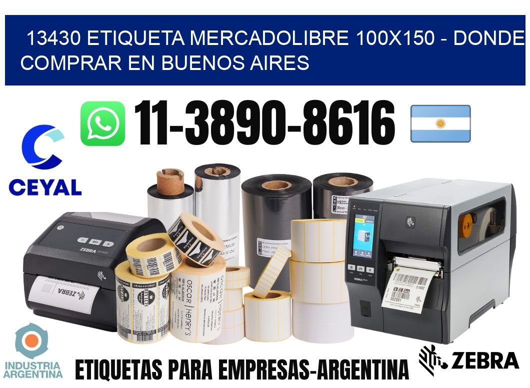 13430 etiqueta MercadoLibre 100x150 - Donde Comprar en Buenos Aires