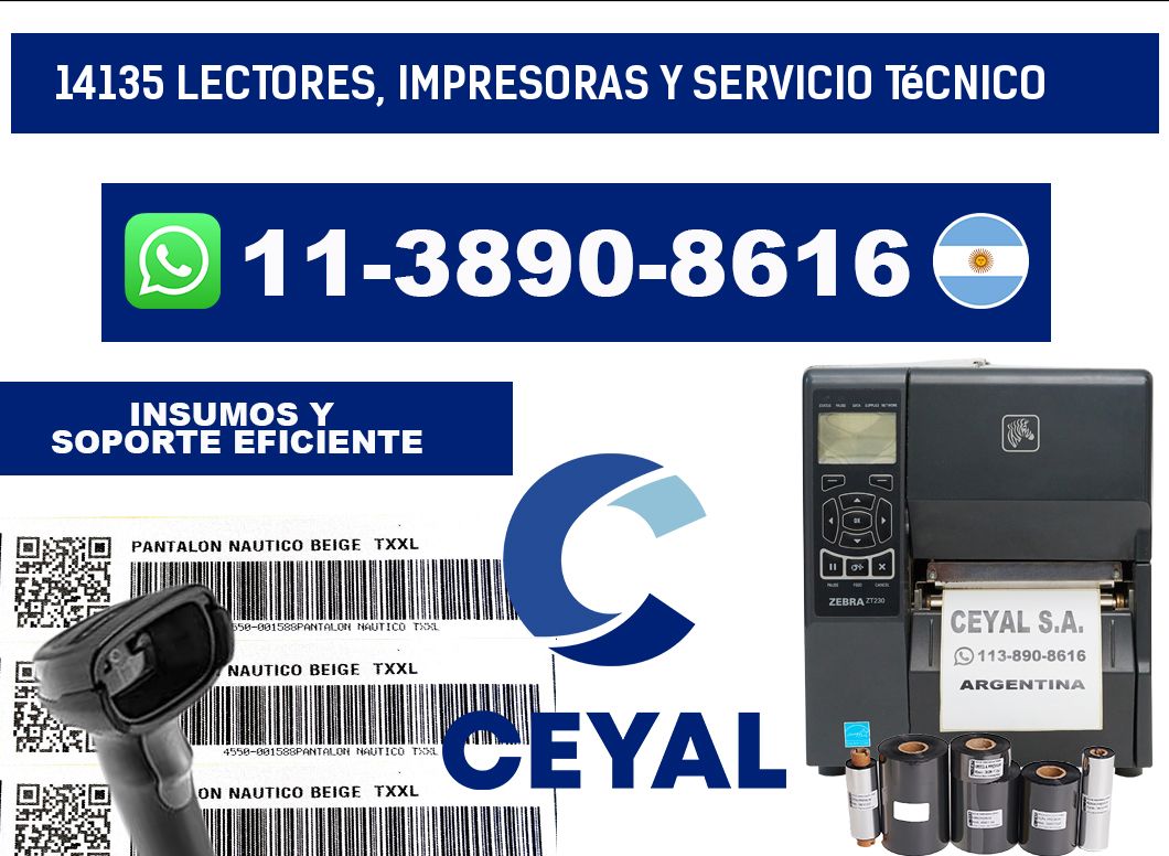 14135 Lectores, Impresoras y Servicio Técnico