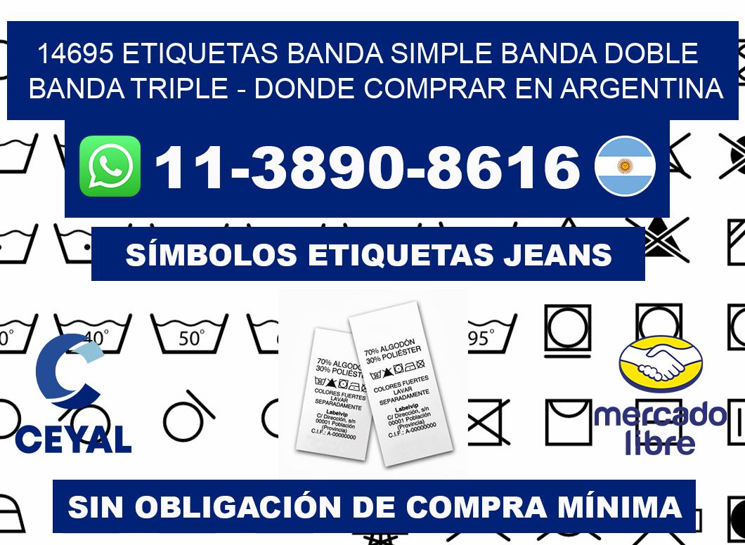 14695 etiquetas banda simple banda doble banda triple - Donde Comprar en Argentina
