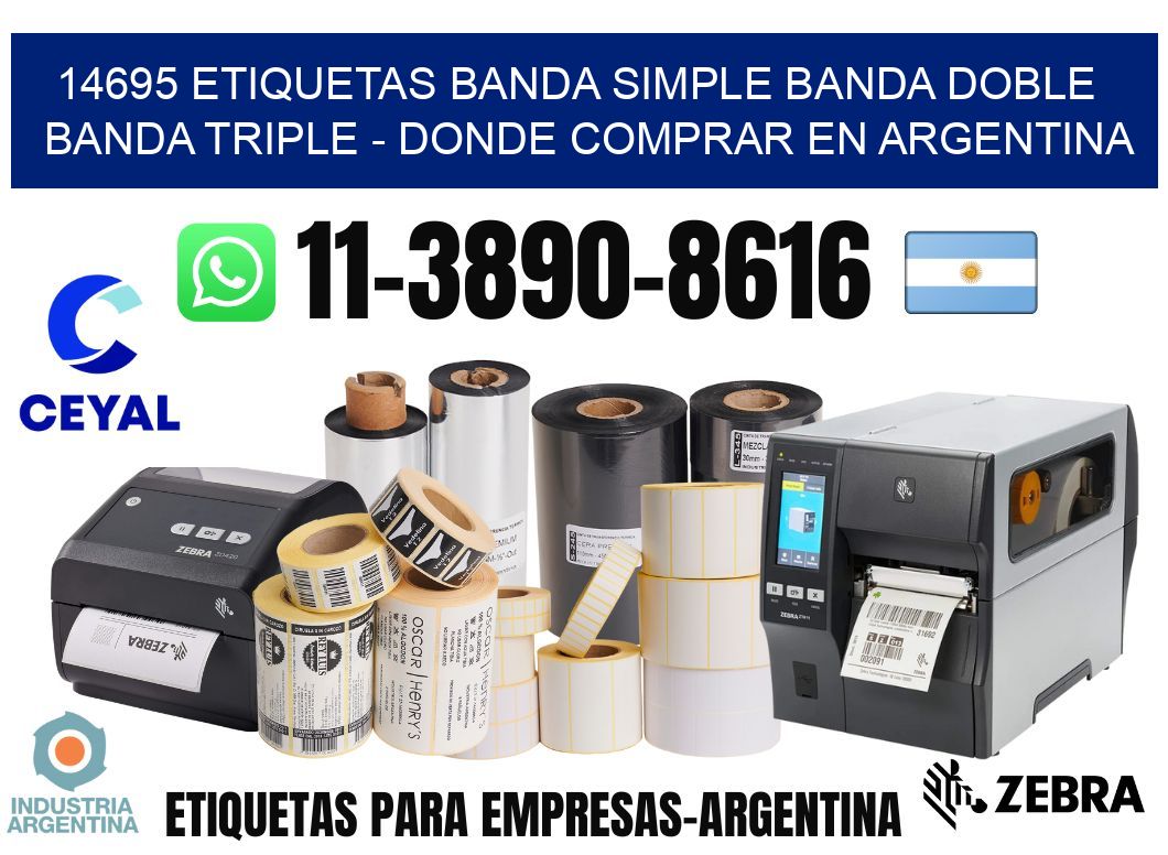 14695 etiquetas banda simple banda doble banda triple - Donde Comprar en Argentina