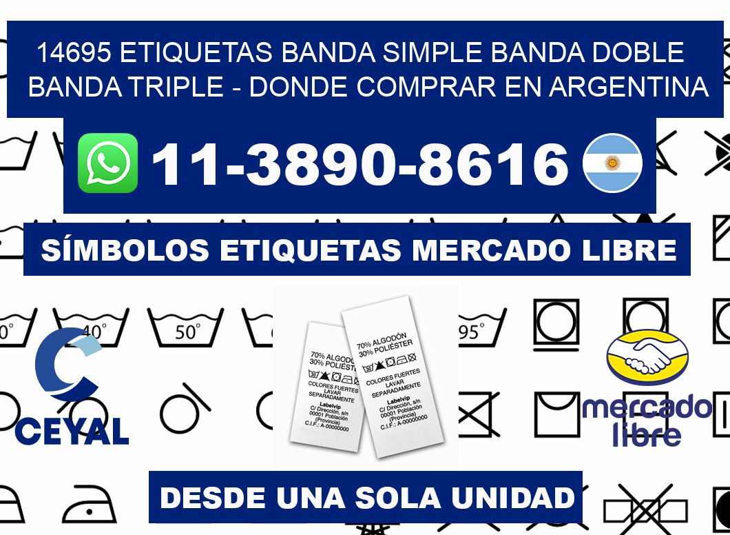 14695 etiquetas banda simple banda doble banda triple - Donde Comprar en Argentina
