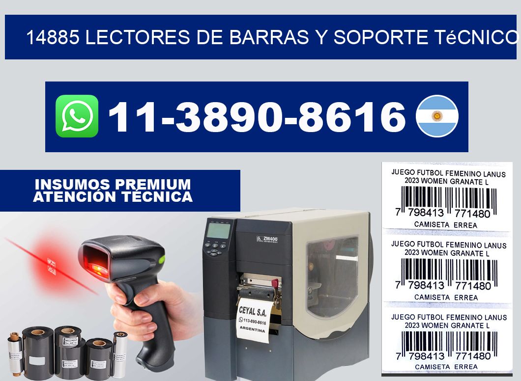 14885 Lectores de barras y Soporte Técnico