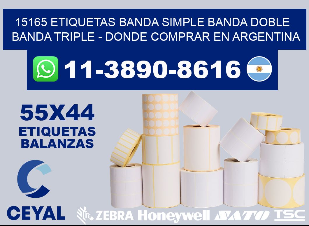 15165 etiquetas banda simple banda doble banda triple - Donde Comprar en Argentina
