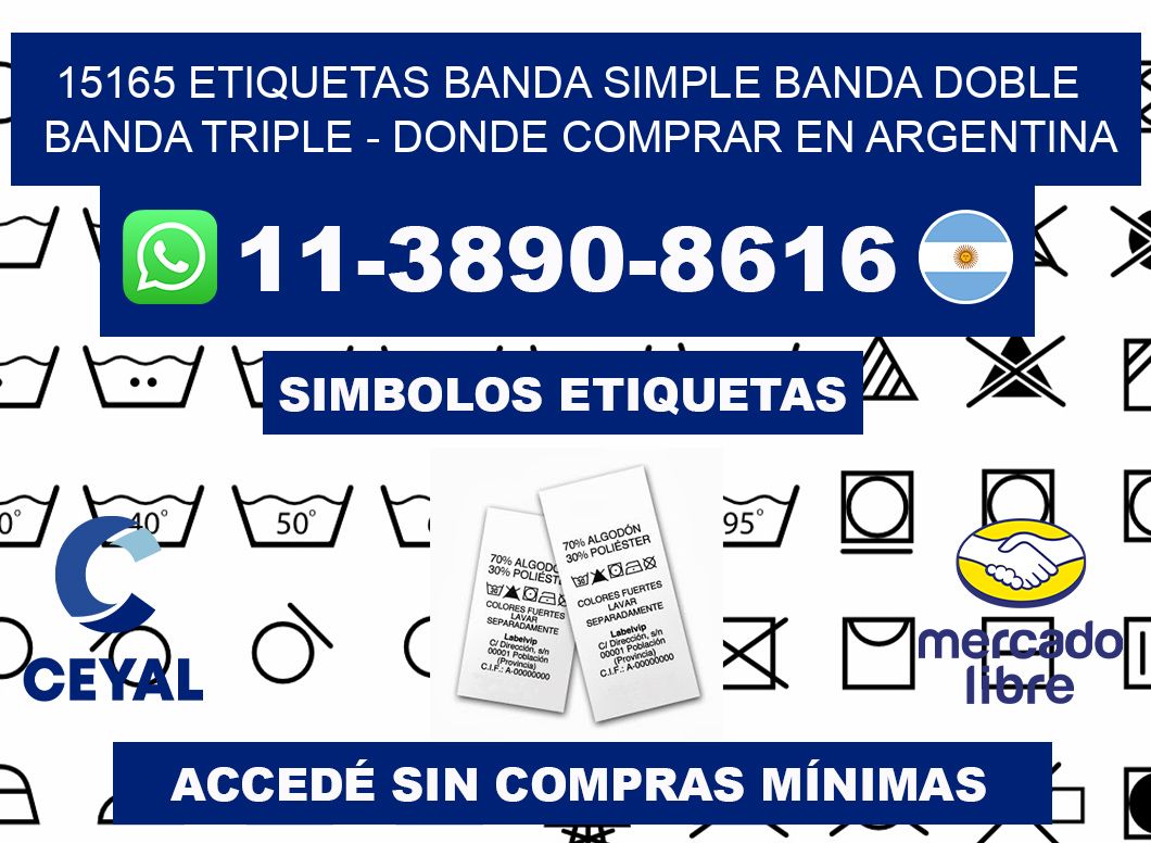 15165 etiquetas banda simple banda doble banda triple - Donde Comprar en Argentina