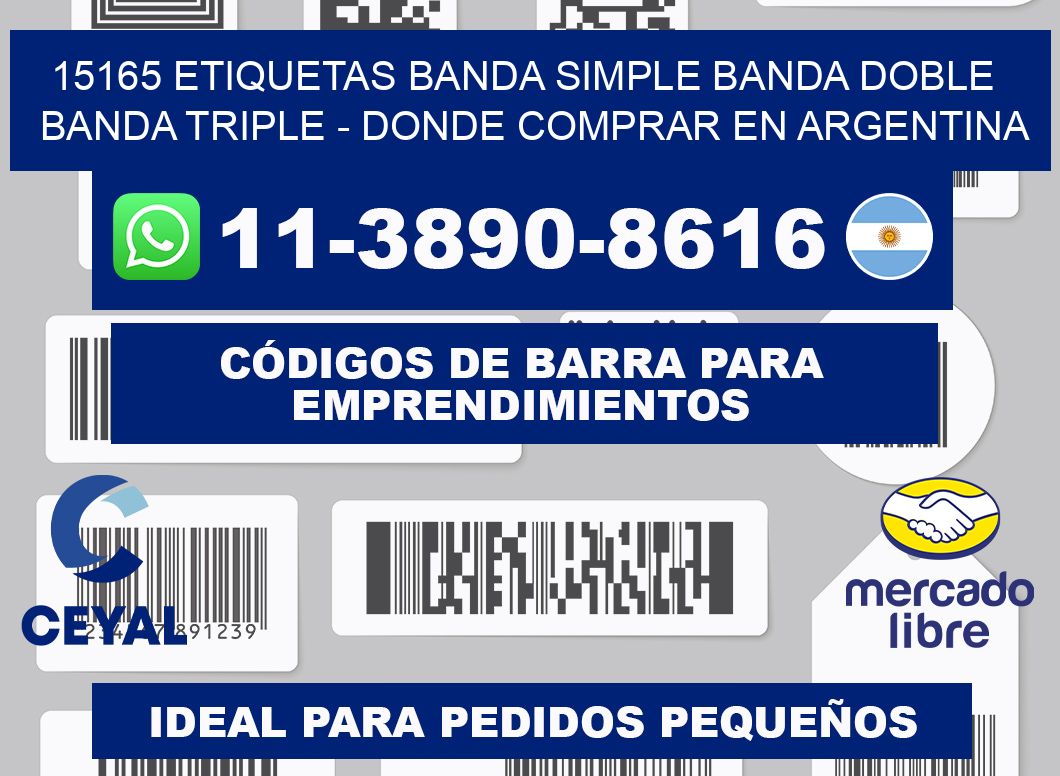 15165 etiquetas banda simple banda doble banda triple - Donde Comprar en Argentina