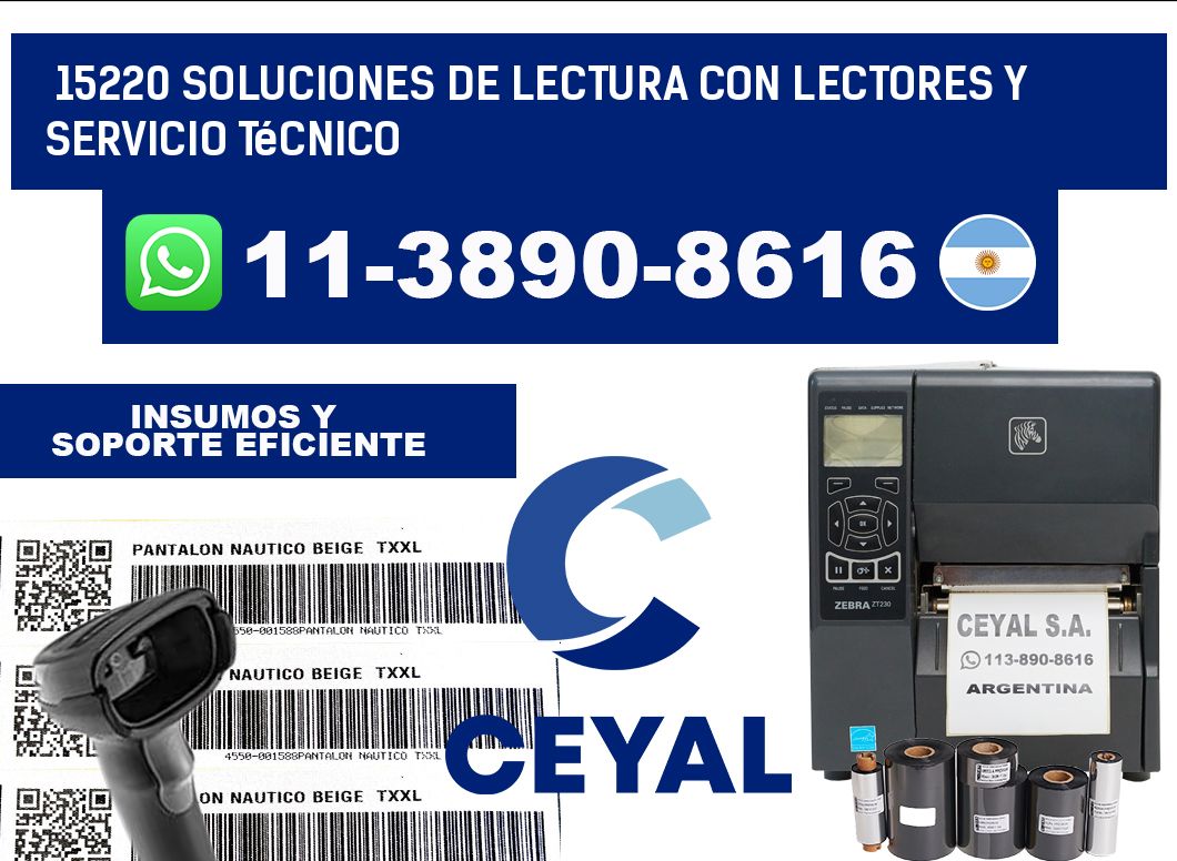 15220 Soluciones de lectura con lectores y Servicio Técnico