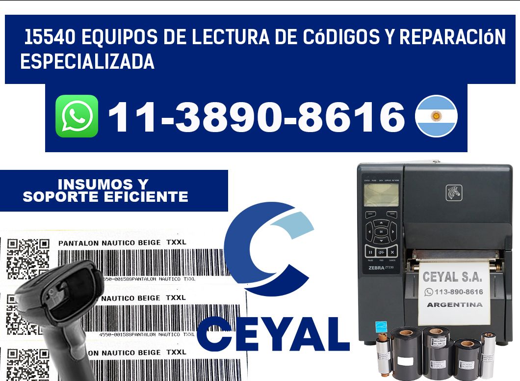 15540 Equipos de Lectura de códigos y Reparación Especializada